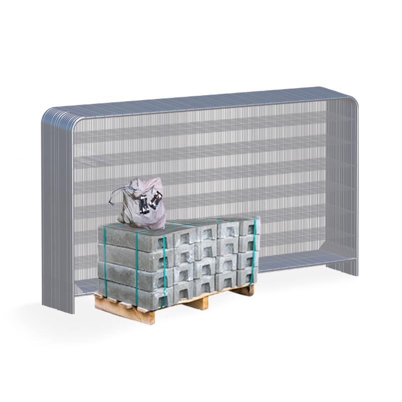 1 - Työmaa-aidat Vahvistettu roundtop - Sisältää kaiken tarvittavan